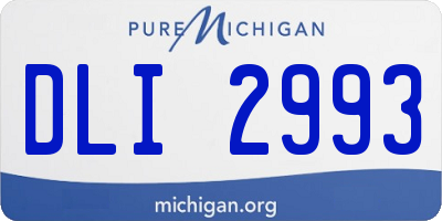 MI license plate DLI2993