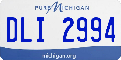 MI license plate DLI2994