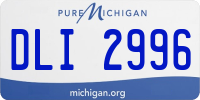 MI license plate DLI2996