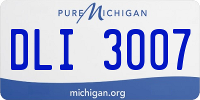 MI license plate DLI3007