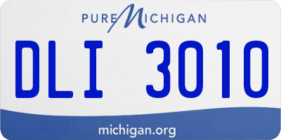 MI license plate DLI3010