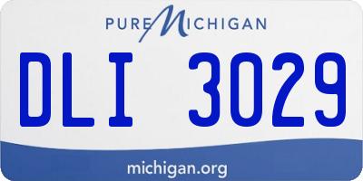 MI license plate DLI3029