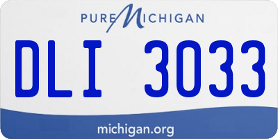 MI license plate DLI3033