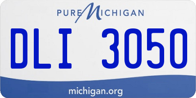 MI license plate DLI3050