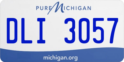 MI license plate DLI3057