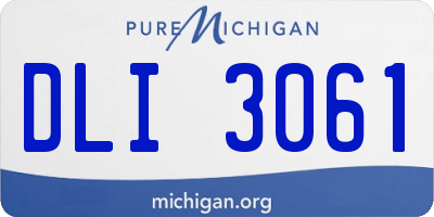 MI license plate DLI3061