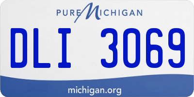 MI license plate DLI3069