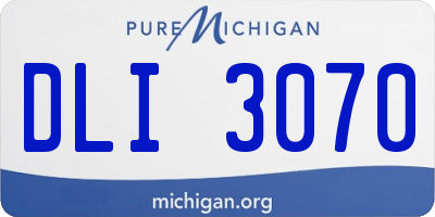 MI license plate DLI3070