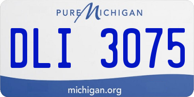 MI license plate DLI3075