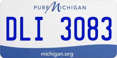 MI license plate DLI3083
