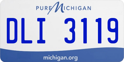 MI license plate DLI3119