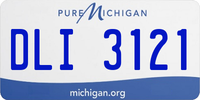 MI license plate DLI3121