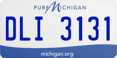 MI license plate DLI3131