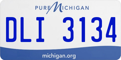 MI license plate DLI3134