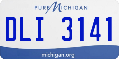MI license plate DLI3141