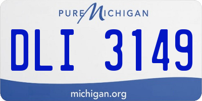 MI license plate DLI3149