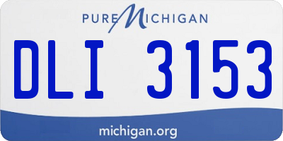 MI license plate DLI3153