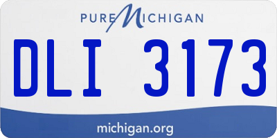 MI license plate DLI3173