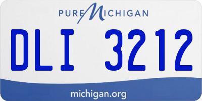 MI license plate DLI3212