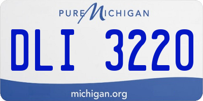 MI license plate DLI3220