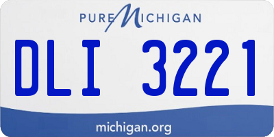 MI license plate DLI3221