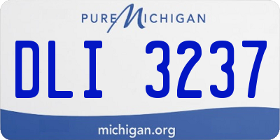 MI license plate DLI3237