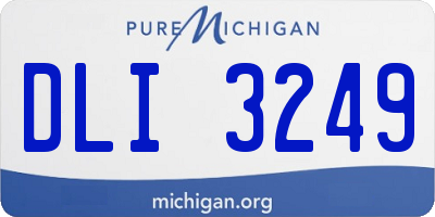 MI license plate DLI3249