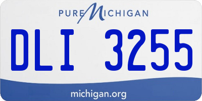MI license plate DLI3255