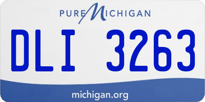 MI license plate DLI3263