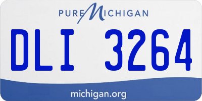 MI license plate DLI3264