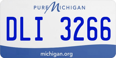MI license plate DLI3266