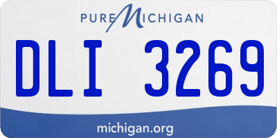 MI license plate DLI3269