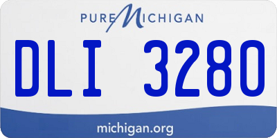 MI license plate DLI3280