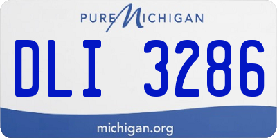 MI license plate DLI3286