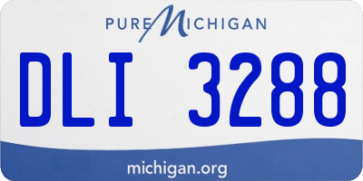 MI license plate DLI3288