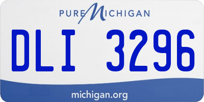 MI license plate DLI3296