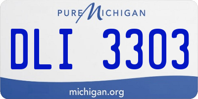 MI license plate DLI3303