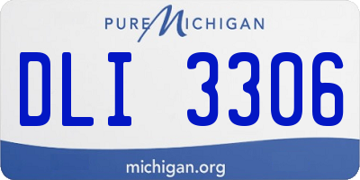 MI license plate DLI3306