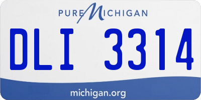 MI license plate DLI3314
