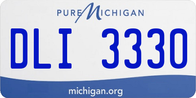 MI license plate DLI3330