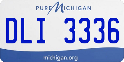 MI license plate DLI3336
