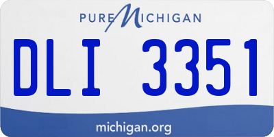 MI license plate DLI3351