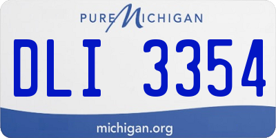 MI license plate DLI3354
