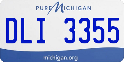 MI license plate DLI3355
