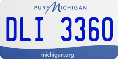 MI license plate DLI3360