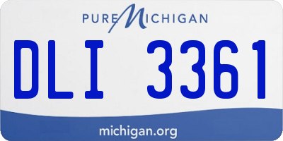 MI license plate DLI3361