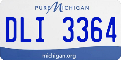 MI license plate DLI3364