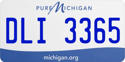 MI license plate DLI3365