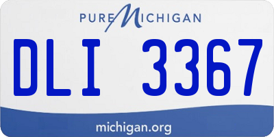 MI license plate DLI3367