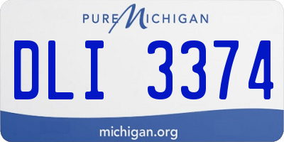 MI license plate DLI3374